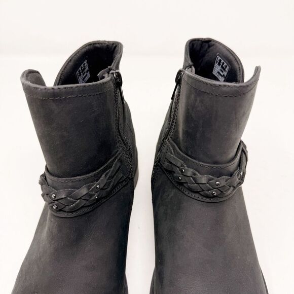 Clarks Black Suede Buckle Boots Size 10 - Picture 5 of 9